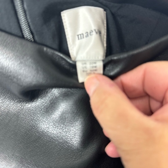 Anthropologie Maeve Leather mini skirt size 18w 1978 - Picture 2 of 3